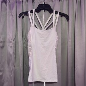 Lululemon Athletica White Cut Out Camisole
